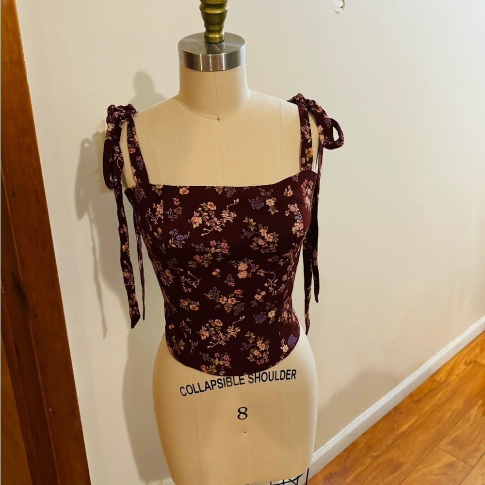 REFORMATION women tank top size 2 floral - Picture 3 of 8